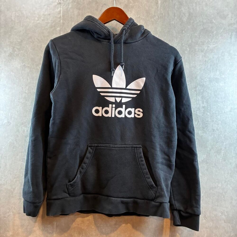 Adidas-originals Men's Black and Grey Hoodie
